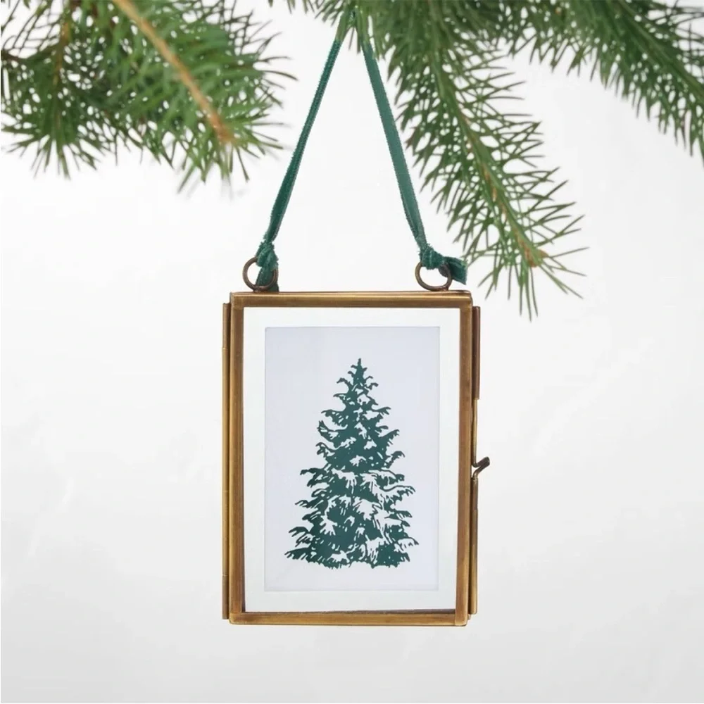 Brass and Glass Portrait Frame Ornament - Hearth & Hand™ with Magnolia